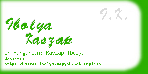 ibolya kaszap business card